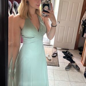 Azazie Tessie ‘Agave’ Pleated Bridesmaid Dress